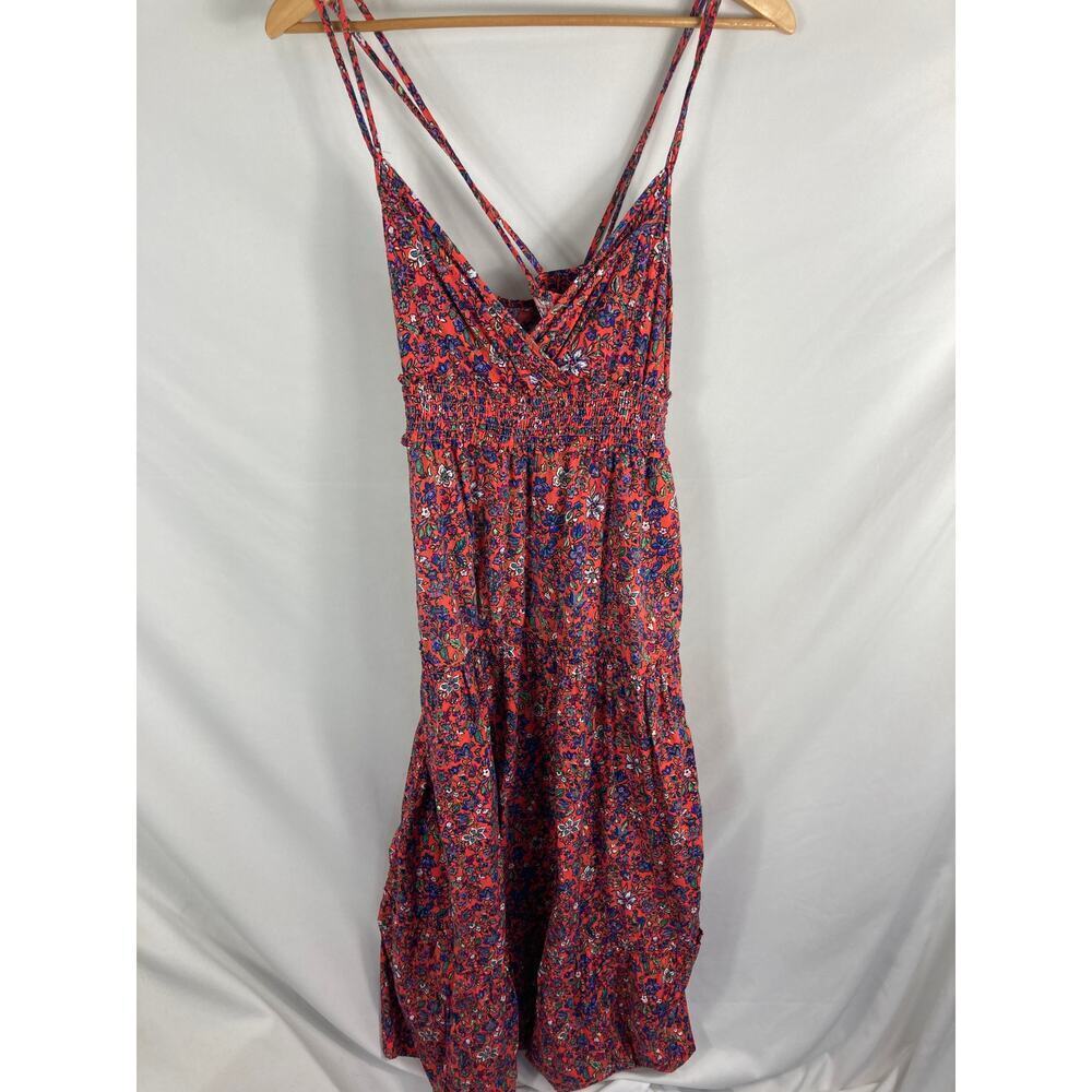 Universal Thread Floral Tiered Strappy Back Sleeveless Dress Medium